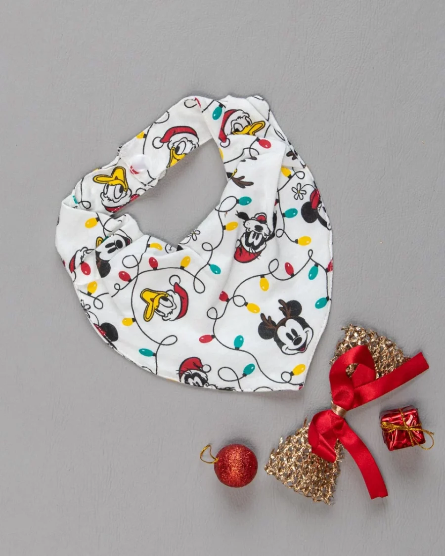 Bandana Impermeável para Bebê Natal Disney